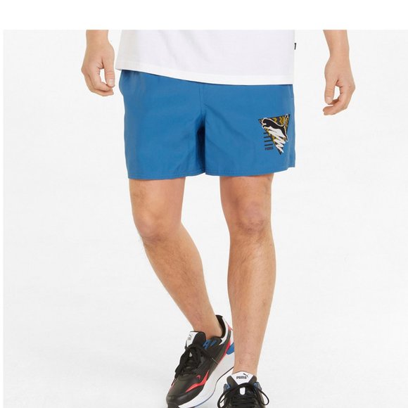 🎁 PUMA Summer Cat Graphic Woven 5" Men's Shorts - Picture 2 of 4